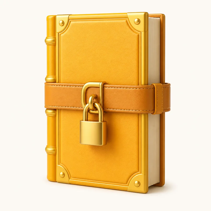 Book with padlock strap — Spin Boss