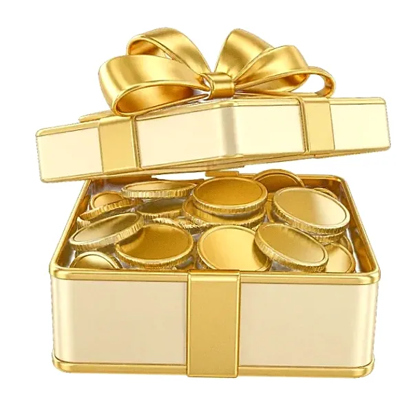 Gift box with coins — Spin Boss