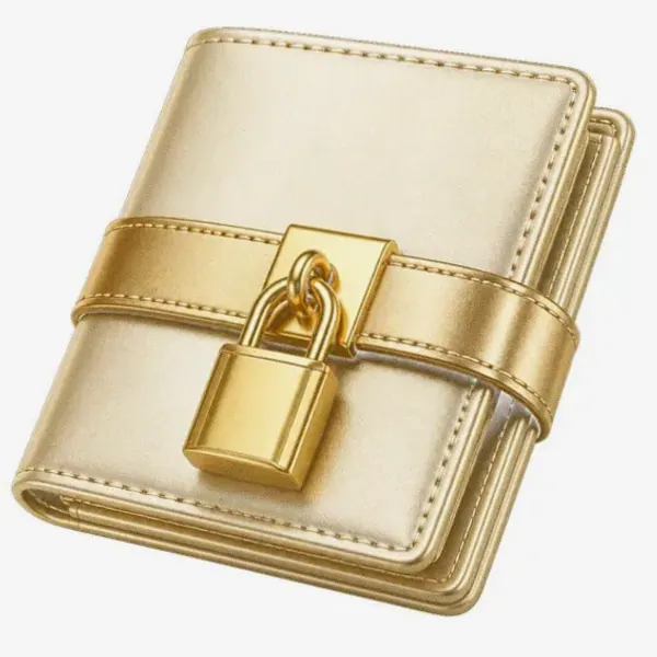 Locked leather wallet — Spin Boss