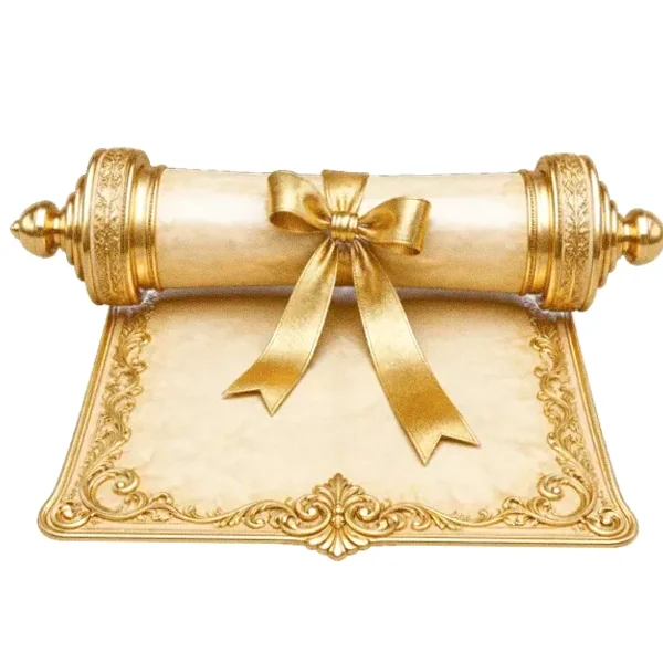 Decorated parchment scroll — Spin Boss