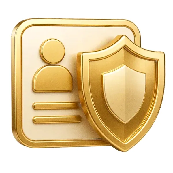 Shield and id card — Spin Boss